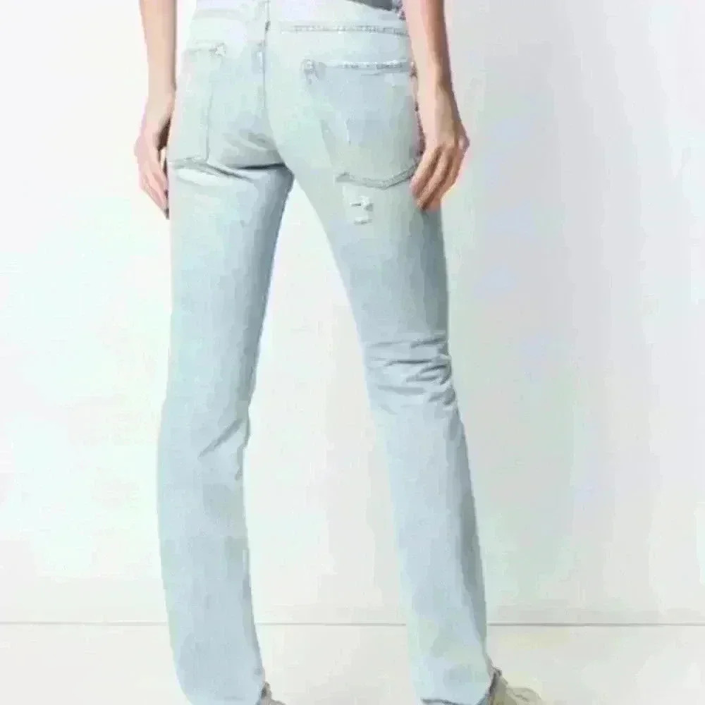 6397 SLIM Straight Denim Blue Jeans - Size 26 - Pre Owned